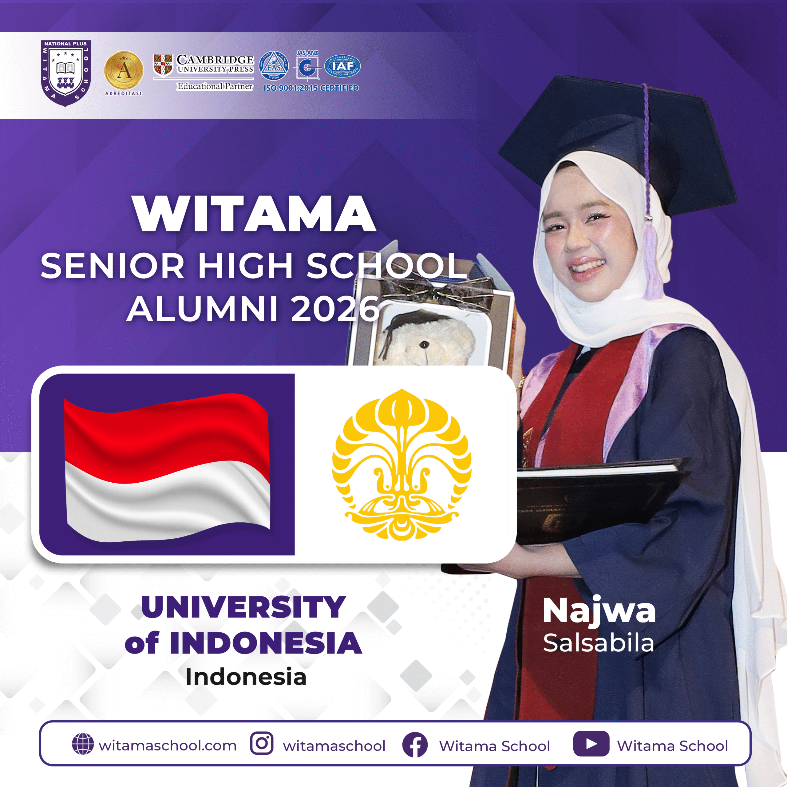 120X120cm Spanduk Alumni Najwa(1pcs) +mata