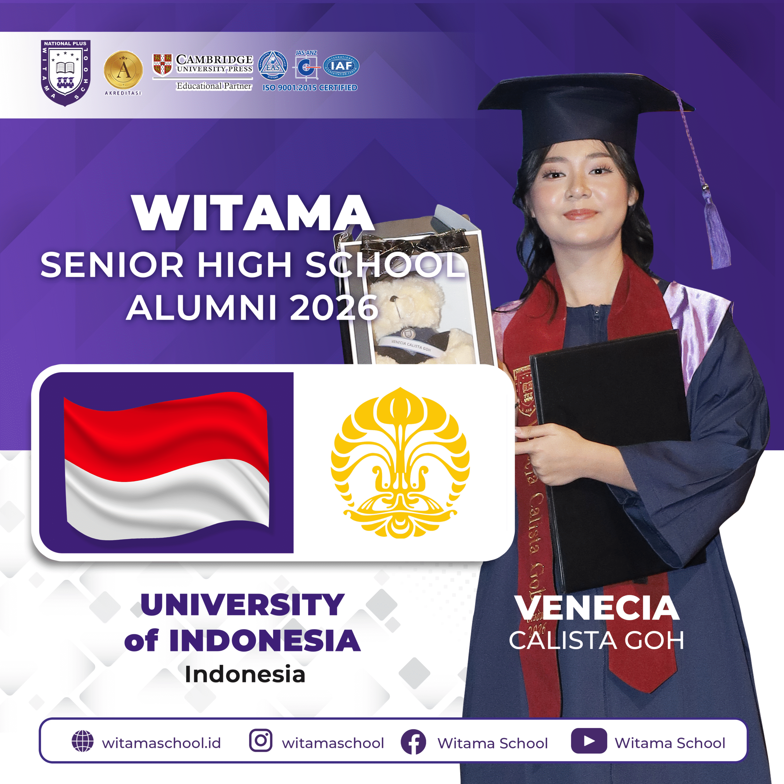 120X120cm Spanduk Alumni Vene(1pcs) +mata
